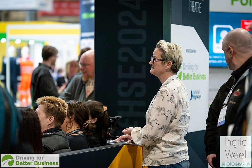 IWM0804 
 Driver Safety Theatre at The Health and Safety Exhibition 
 Keywords: Ingrid Weel Photography, Surrey Photographer, Corporate Photography, Corporate Events, Event Photography, Expo, Exhibitions, Awards Ceremonies, Conferences, DFBB, Driving for Better Business, Highways England, NEC, Health & Safety Exhibition 2024, Policy Builder Launch