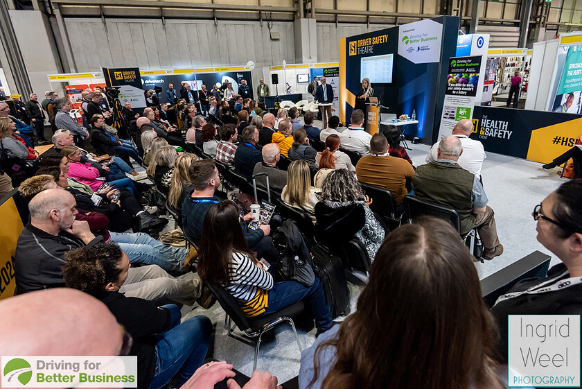 IWP6654 
 Driver Safety Theatre at The Health and Safety Exhibition 
 Keywords: Ingrid Weel Photography, Surrey Photographer, Corporate Photography, Corporate Events, Event Photography, Expo, Exhibitions, Awards Ceremonies, Conferences, DFBB, Driving for Better Business, Highways England, NEC, Health & Safety Exhibition 2024, Policy Builder Launch