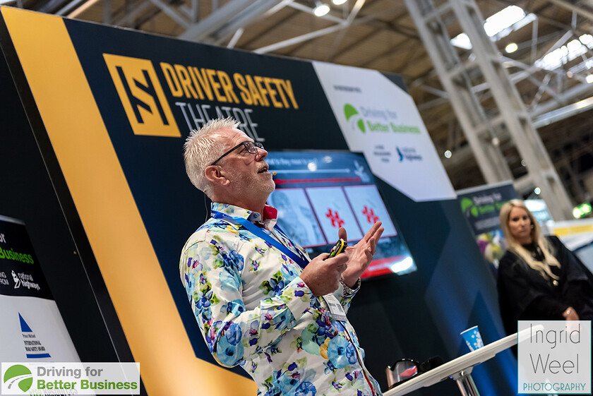 IWP6779 
 Driver Safety Theatre at The Health and Safety Exhibition 
 Keywords: Ingrid Weel Photography, Surrey Photographer, Corporate Photography, Corporate Events, Event Photography, Expo, Exhibitions, Awards Ceremonies, Conferences, DFBB, Driving for Better Business, Highways England, NEC, Health & Safety Exhibition 2024, Policy Builder Launch