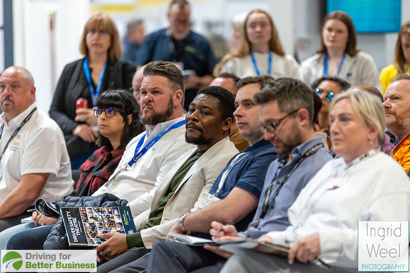 IWM0640 
 Driver Safety Theatre at The Health and Safety Exhibition 
 Keywords: Ingrid Weel Photography, Surrey Photographer, Corporate Photography, Corporate Events, Event Photography, Expo, Exhibitions, Awards Ceremonies, Conferences, DFBB, Driving for Better Business, Highways England, NEC, Health & Safety Exhibition 2024, Policy Builder Launch