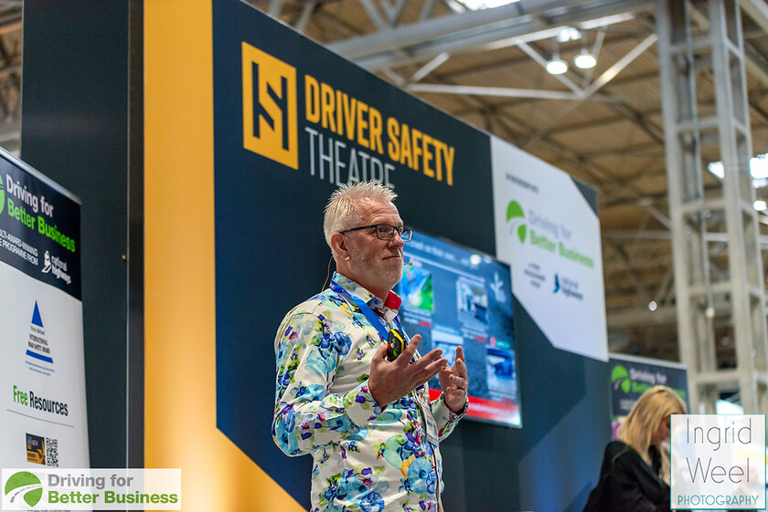 IWM0771 
 Driver Safety Theatre at The Health and Safety Exhibition 
 Keywords: Ingrid Weel Photography, Surrey Photographer, Corporate Photography, Corporate Events, Event Photography, Expo, Exhibitions, Awards Ceremonies, Conferences, DFBB, Driving for Better Business, Highways England, NEC, Health & Safety Exhibition 2024, Policy Builder Launch