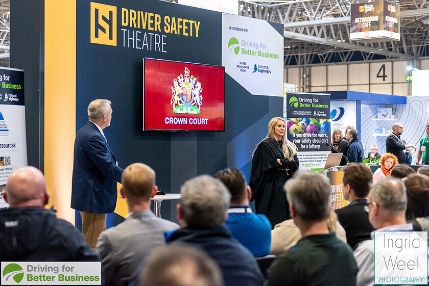 IWP6627 
 Driver Safety Theatre at The Health and Safety Exhibition 
 Keywords: Ingrid Weel Photography, Surrey Photographer, Corporate Photography, Corporate Events, Event Photography, Expo, Exhibitions, Awards Ceremonies, Conferences, DFBB, Driving for Better Business, Highways England, NEC, Health & Safety Exhibition 2024, Policy Builder Launch