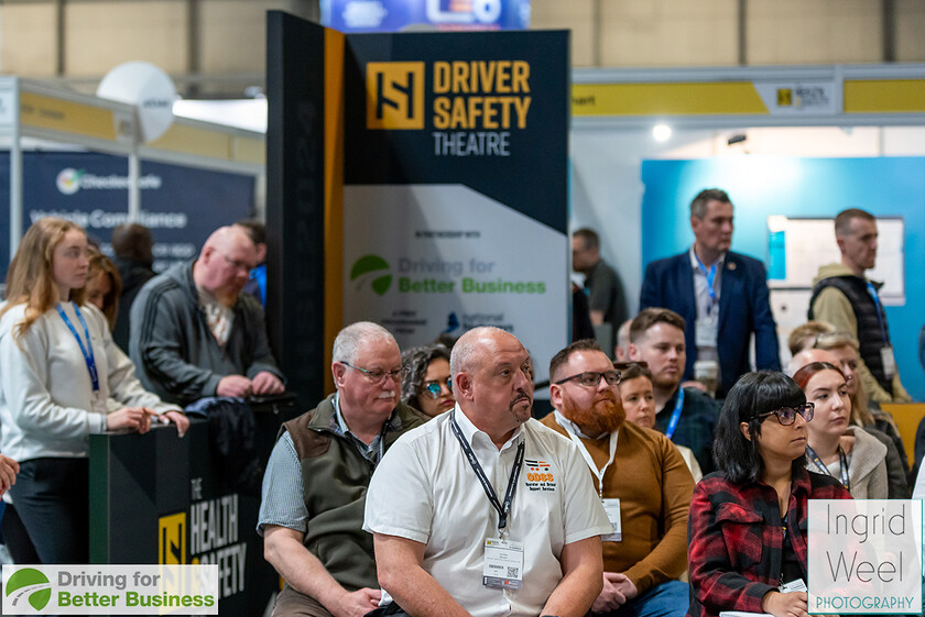 IWM0664 
 Driver Safety Theatre at The Health and Safety Exhibition 
 Keywords: Ingrid Weel Photography, Surrey Photographer, Corporate Photography, Corporate Events, Event Photography, Expo, Exhibitions, Awards Ceremonies, Conferences, DFBB, Driving for Better Business, Highways England, NEC, Health & Safety Exhibition 2024, Policy Builder Launch