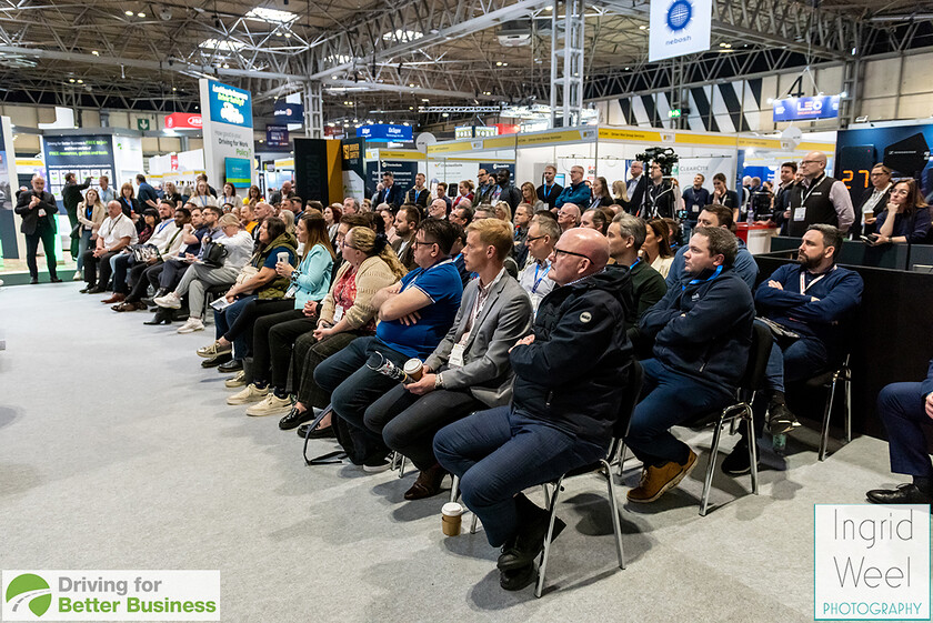 IWP6509 
 Driver Safety Theatre at The Health and Safety Exhibition 
 Keywords: Ingrid Weel Photography, Surrey Photographer, Corporate Photography, Corporate Events, Event Photography, Expo, Exhibitions, Awards Ceremonies, Conferences, DFBB, Driving for Better Business, Highways England, NEC, Health & Safety Exhibition 2024, Policy Builder Launch