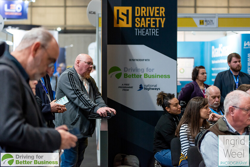 IWM0695 
 Driver Safety Theatre at The Health and Safety Exhibition 
 Keywords: Ingrid Weel Photography, Surrey Photographer, Corporate Photography, Corporate Events, Event Photography, Expo, Exhibitions, Awards Ceremonies, Conferences, DFBB, Driving for Better Business, Highways England, NEC, Health & Safety Exhibition 2024, Policy Builder Launch