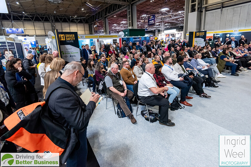 IWP6526 
 Driver Safety Theatre at The Health and Safety Exhibition 
 Keywords: Ingrid Weel Photography, Surrey Photographer, Corporate Photography, Corporate Events, Event Photography, Expo, Exhibitions, Awards Ceremonies, Conferences, DFBB, Driving for Better Business, Highways England, NEC, Health & Safety Exhibition 2024, Policy Builder Launch