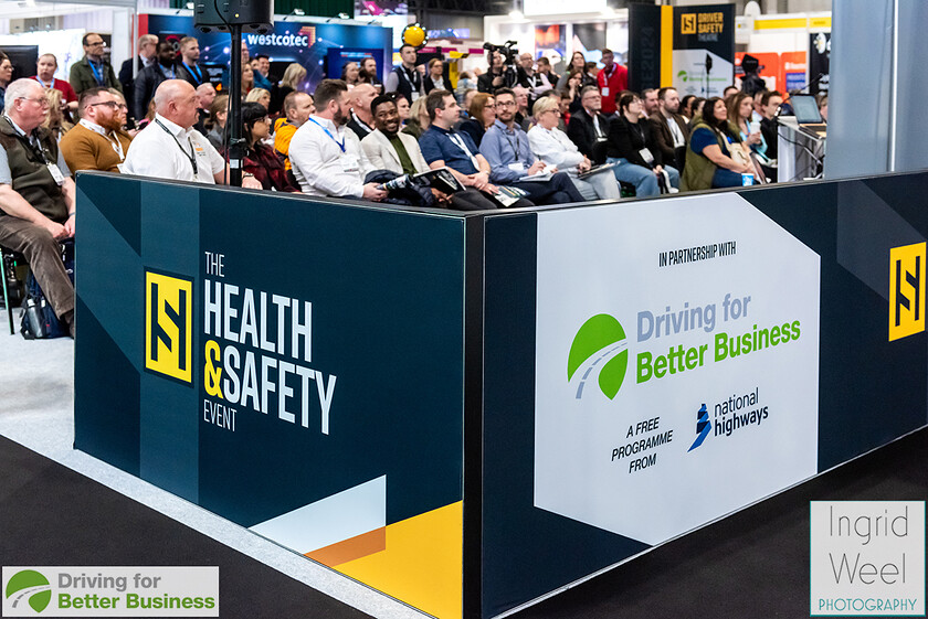 IWP6497 
 Driver Safety Theatre at The Health and Safety Exhibition 
 Keywords: Ingrid Weel Photography, Surrey Photographer, Corporate Photography, Corporate Events, Event Photography, Expo, Exhibitions, Awards Ceremonies, Conferences, DFBB, Driving for Better Business, Highways England, NEC, Health & Safety Exhibition 2024, Policy Builder Launch